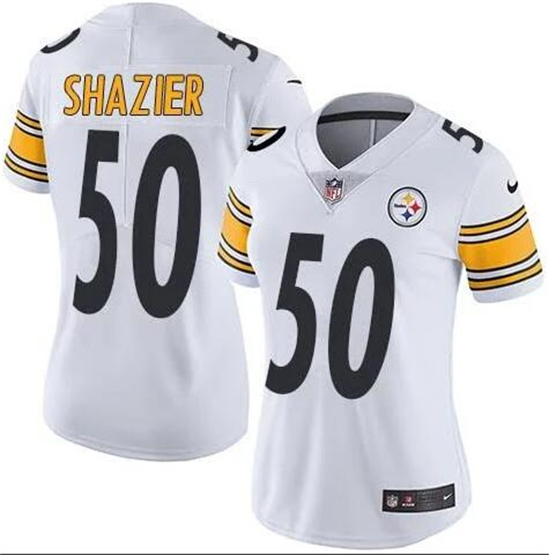 Women's Pittsburgh Steelers #50 Ryan Shazier White Vapor Untouchable Limited Stitched NFL Jersey(Run Small)